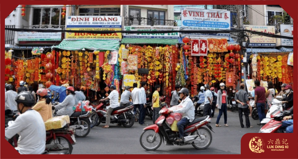 Một phần của khu phố người Hoa ở Sài Gòn